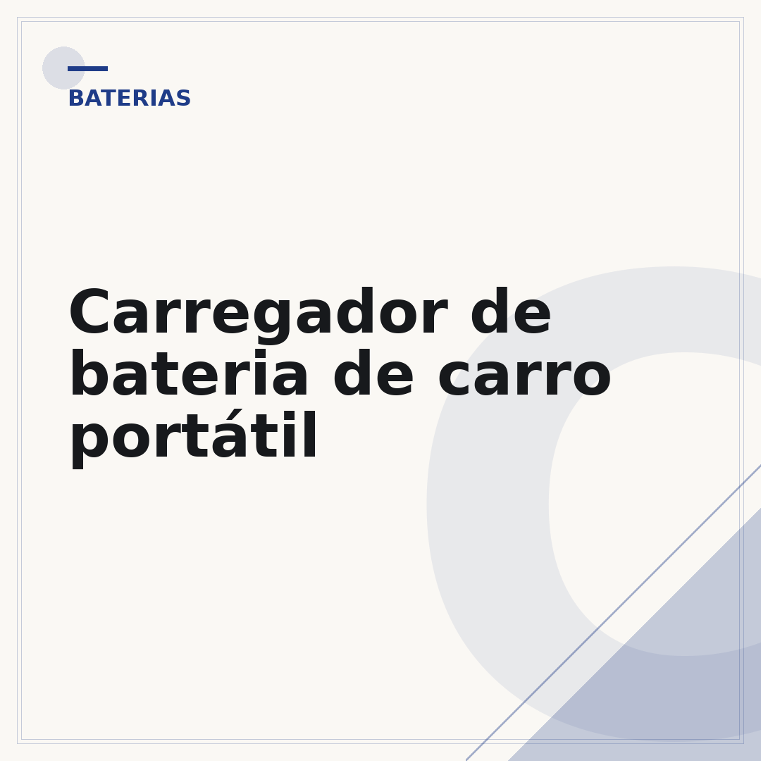 Carregador de bateria de carro portátil