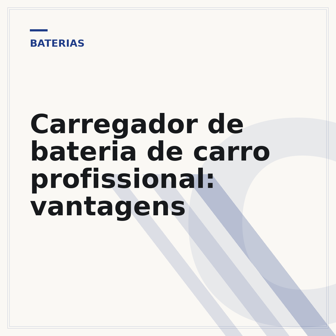 Carregador de bateria de carro profissional: vantagens