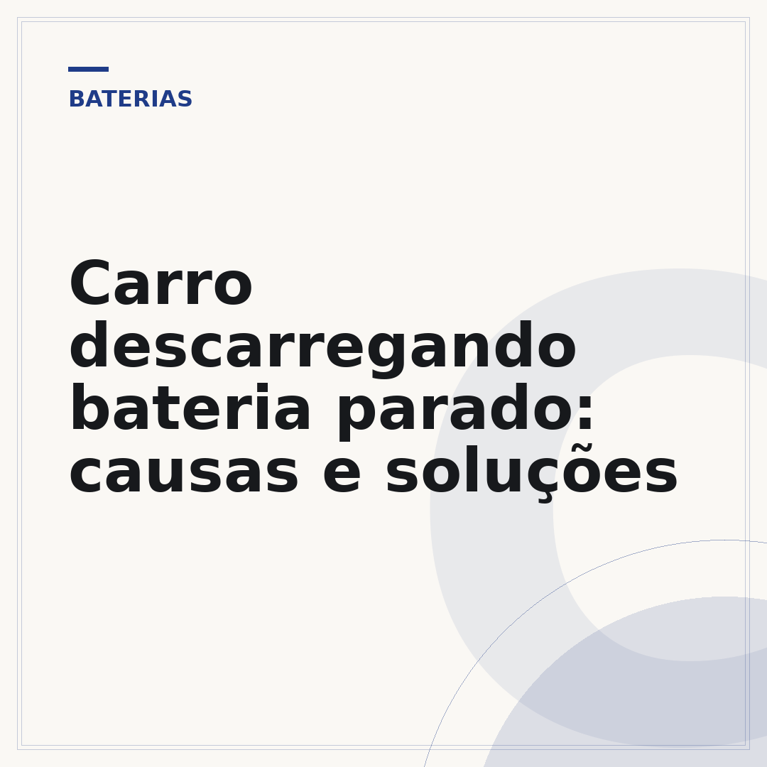 Carro descarregando bateria parado: causas e soluções