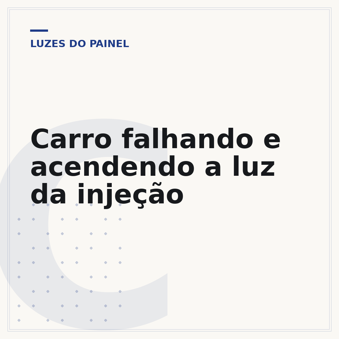 Carro falhando e acendendo a luz da injeção