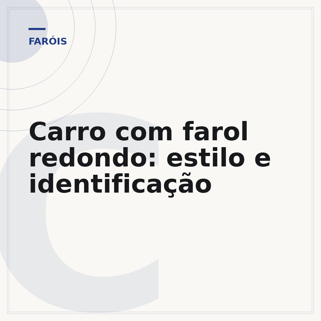 Carro com farol redondo: estilo e identificação