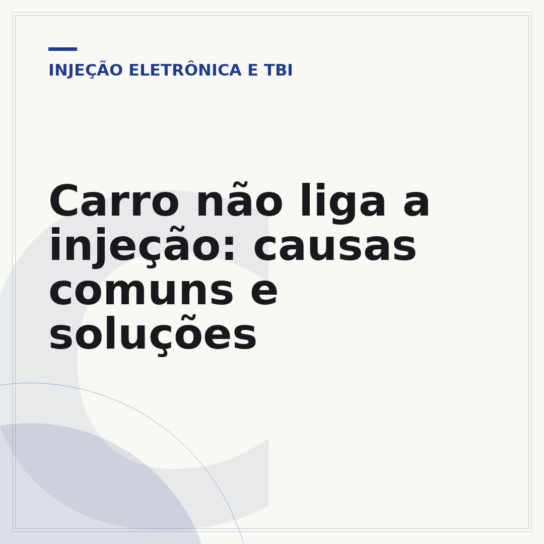 Carro não liga a injeção: causas comuns e soluções