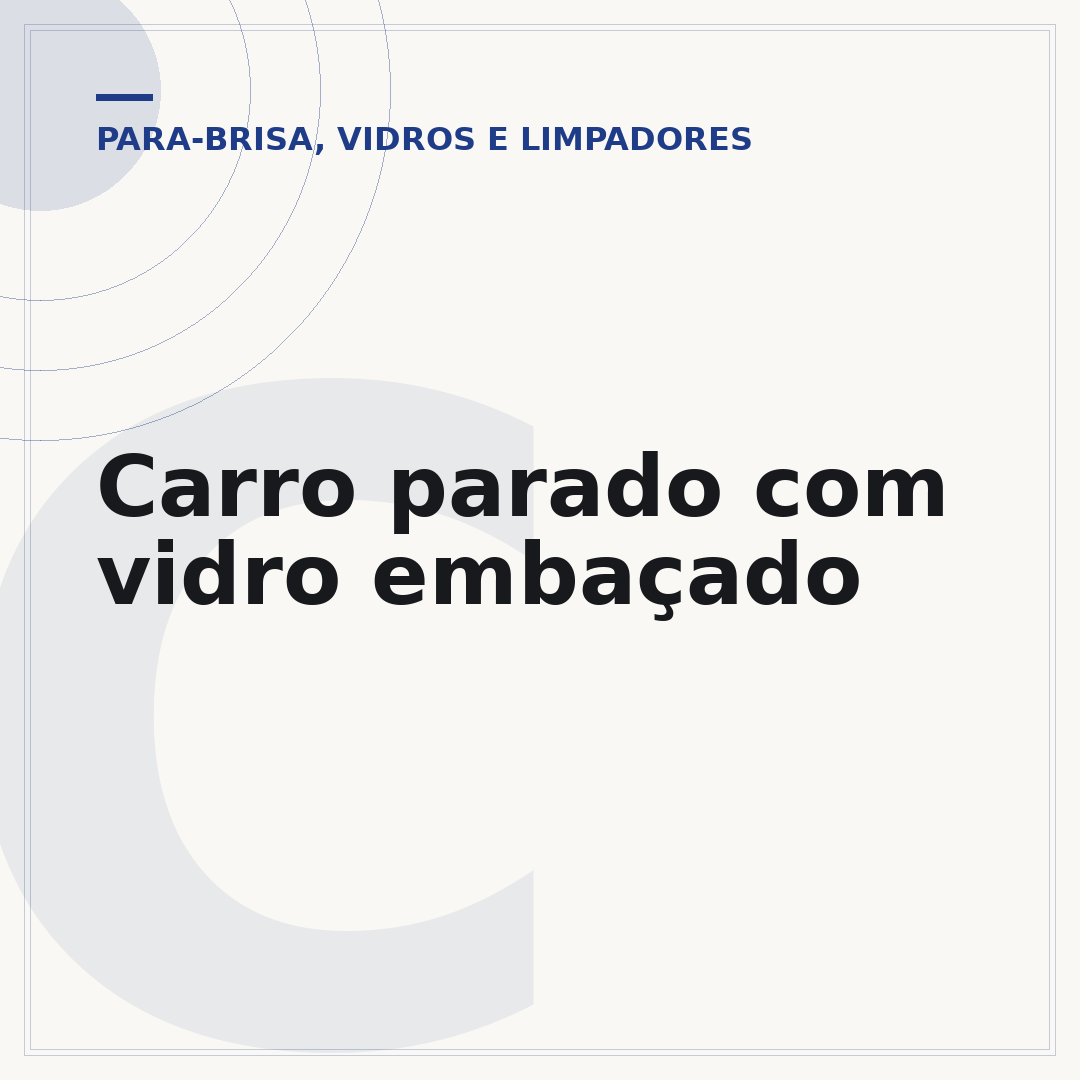 Carro parado com vidro embaçado