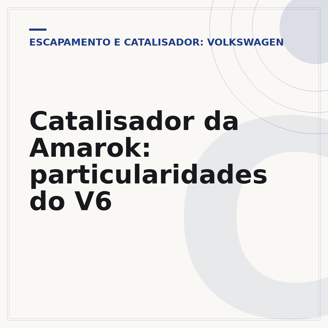 Catalisador da Amarok: particularidades do V6