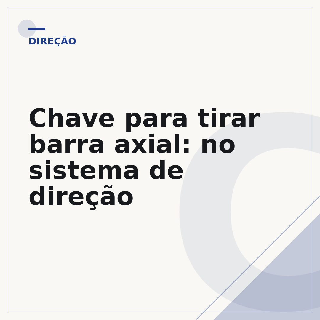 Chave para tirar barra axial: no sistema de direção