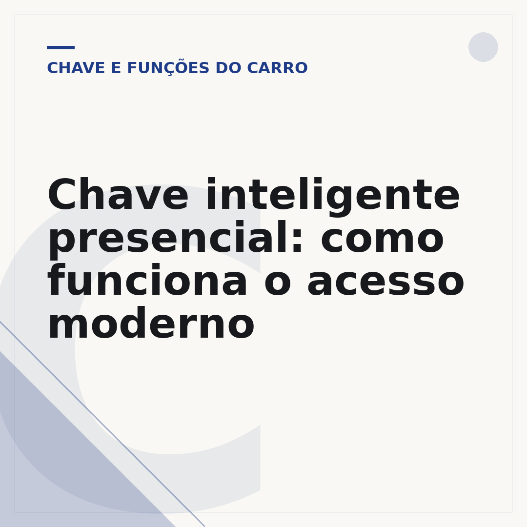 Chave inteligente presencial: como funciona o acesso moderno