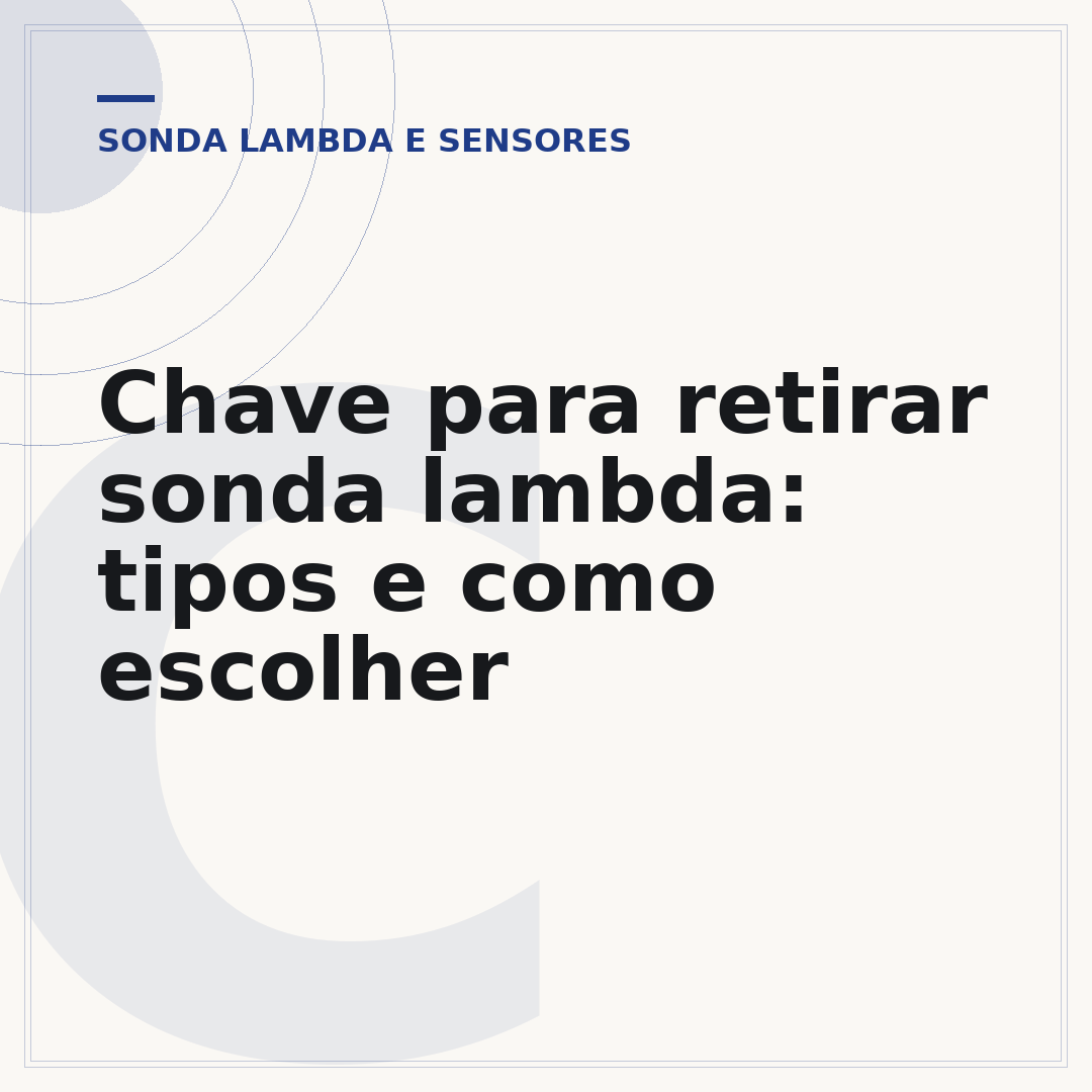 Chave para retirar sonda lambda: tipos e como escolher