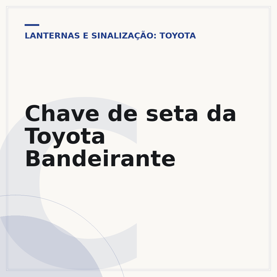 Chave de seta da Toyota Bandeirante