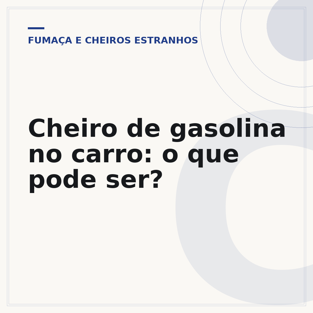 Cheiro de gasolina no carro: o que pode ser?