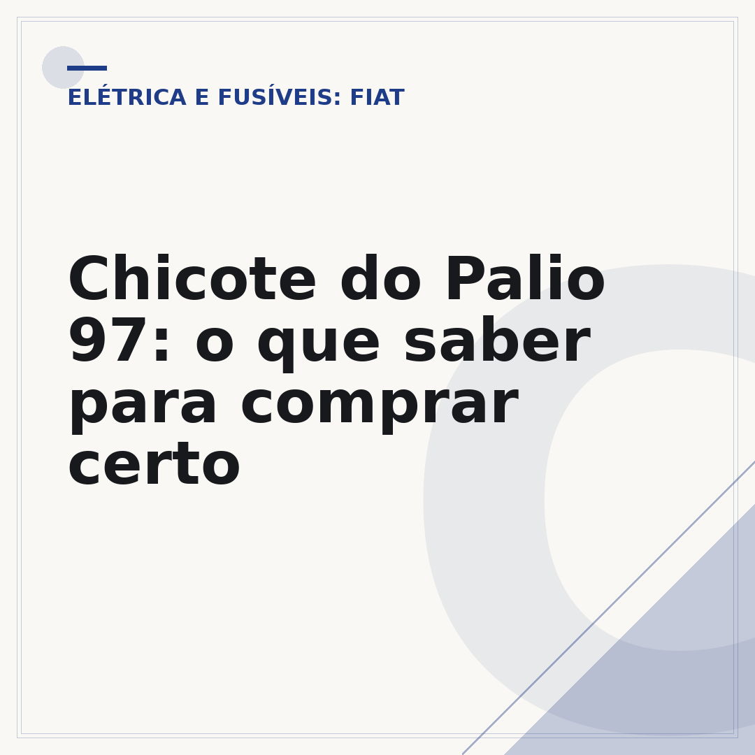 Chicote do Palio 97: o que saber para comprar certo