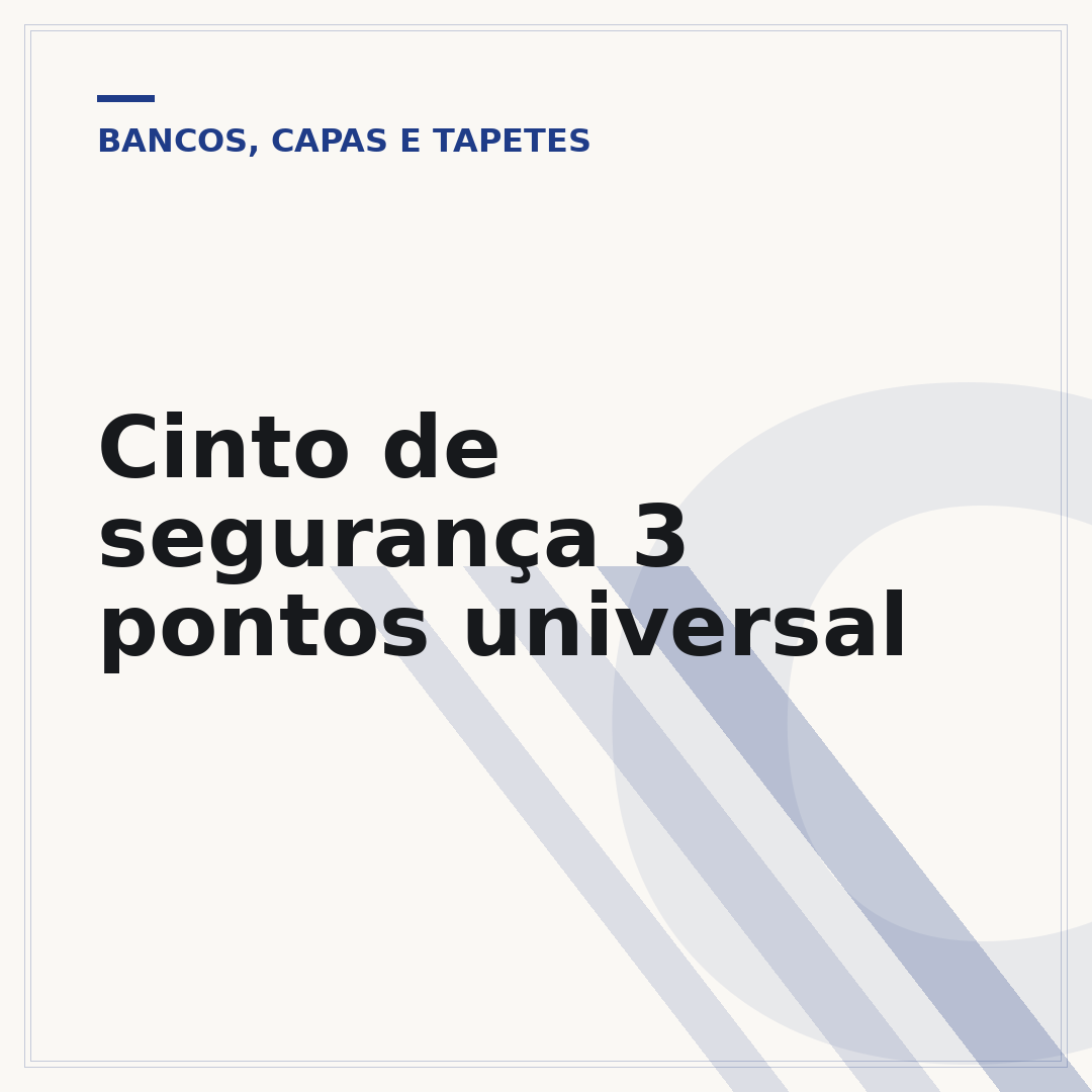 Cinto de segurança 3 pontos universal