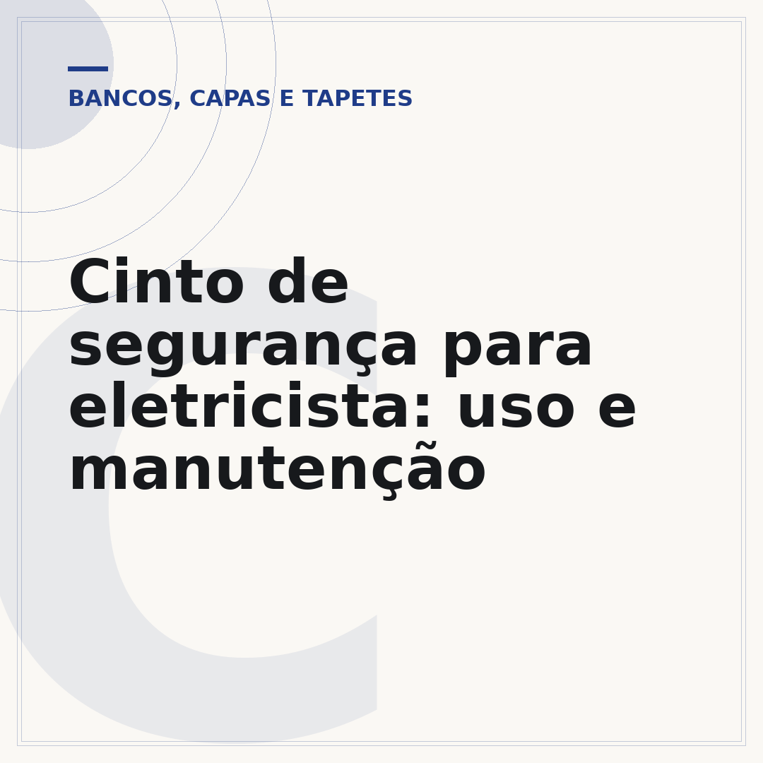 Cinto de segurança para eletricista: uso e manutenção