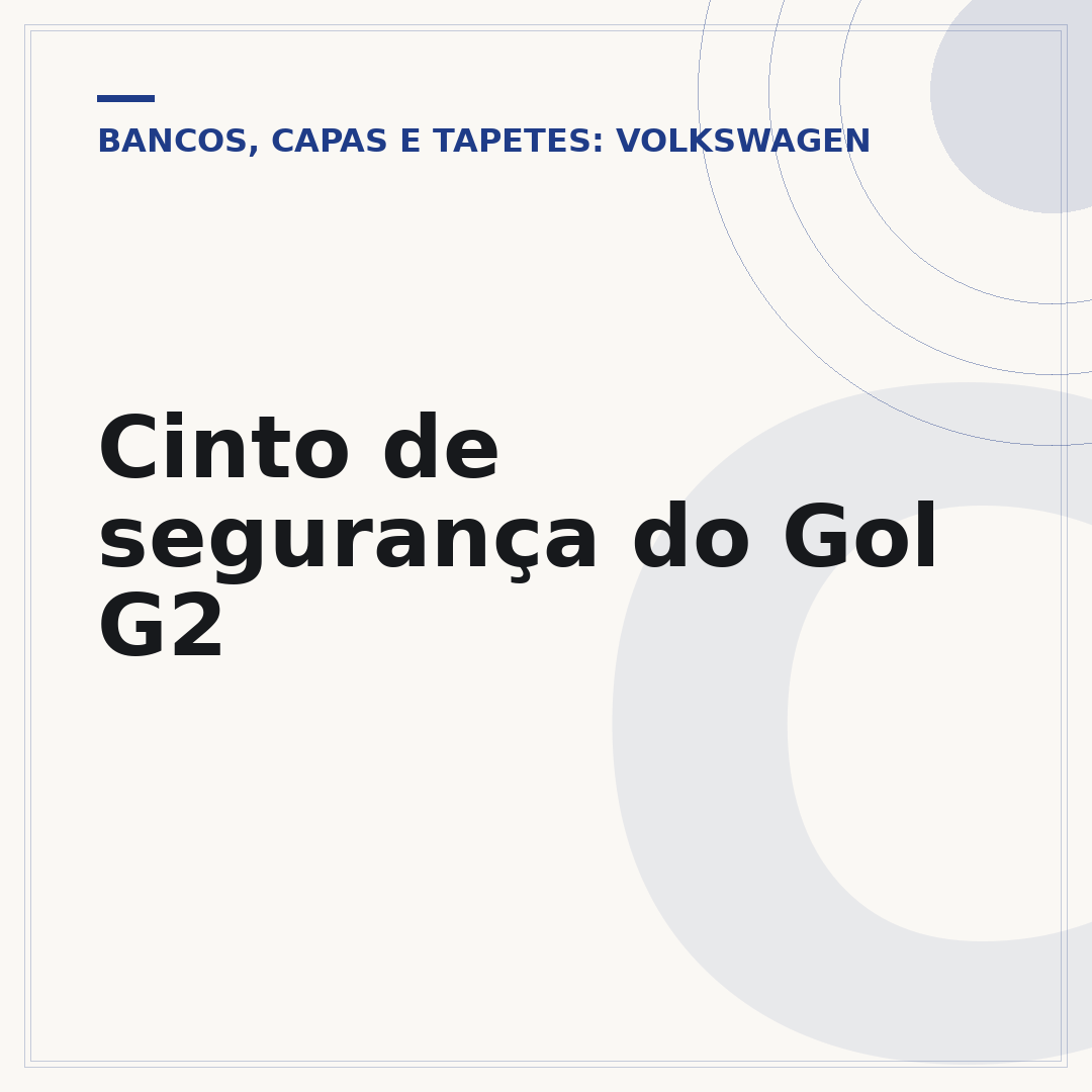 Cinto de segurança do Gol G2