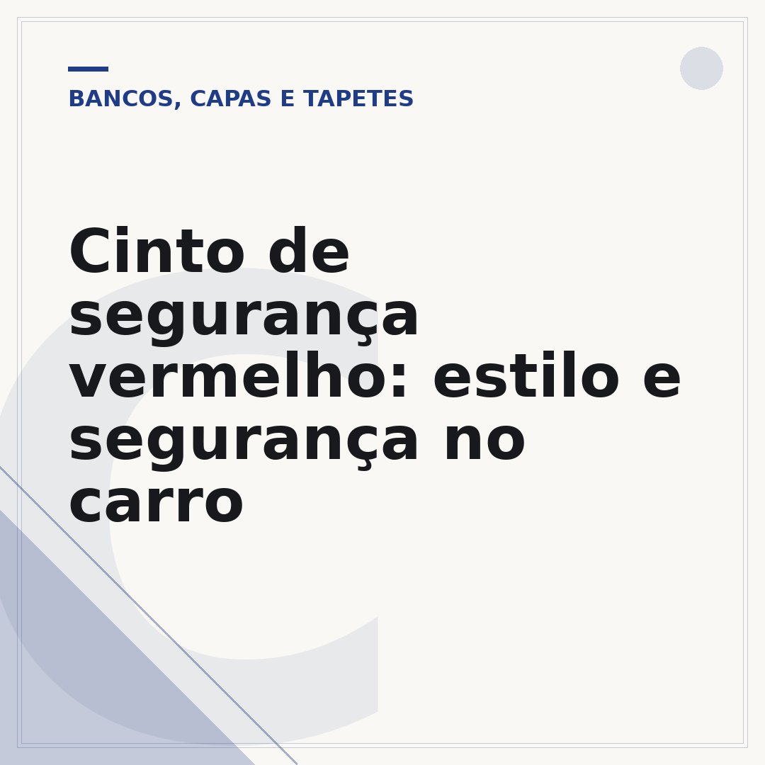 Cinto de segurança vermelho: estilo e segurança no carro