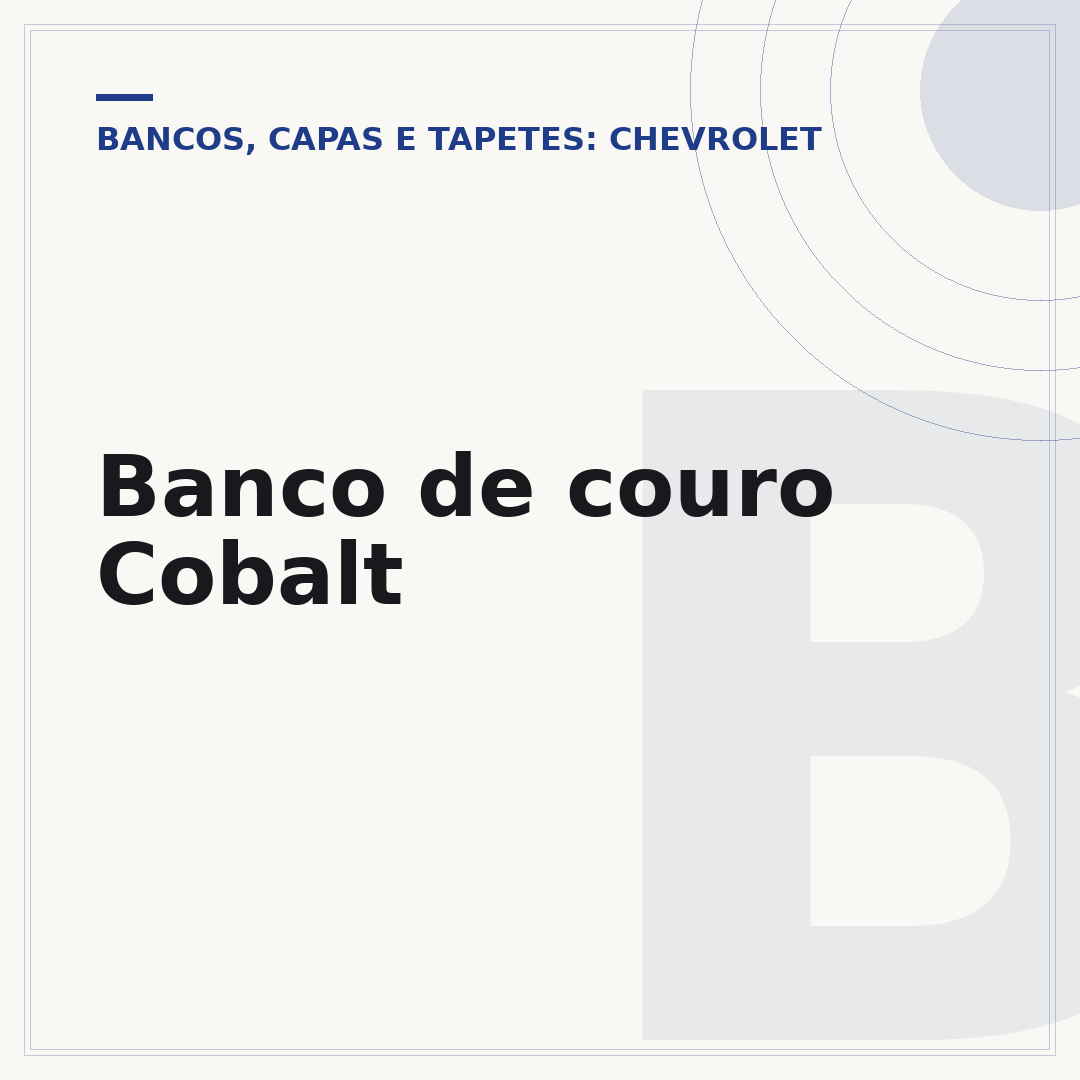 Banco de couro Cobalt