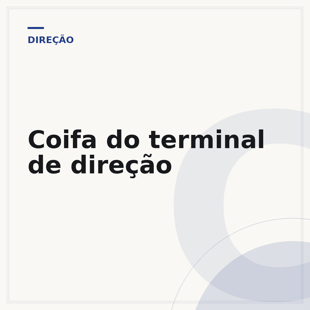 Coifa do terminal de direção
