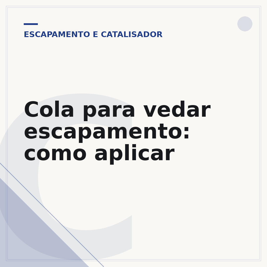 Cola para vedar escapamento: como aplicar