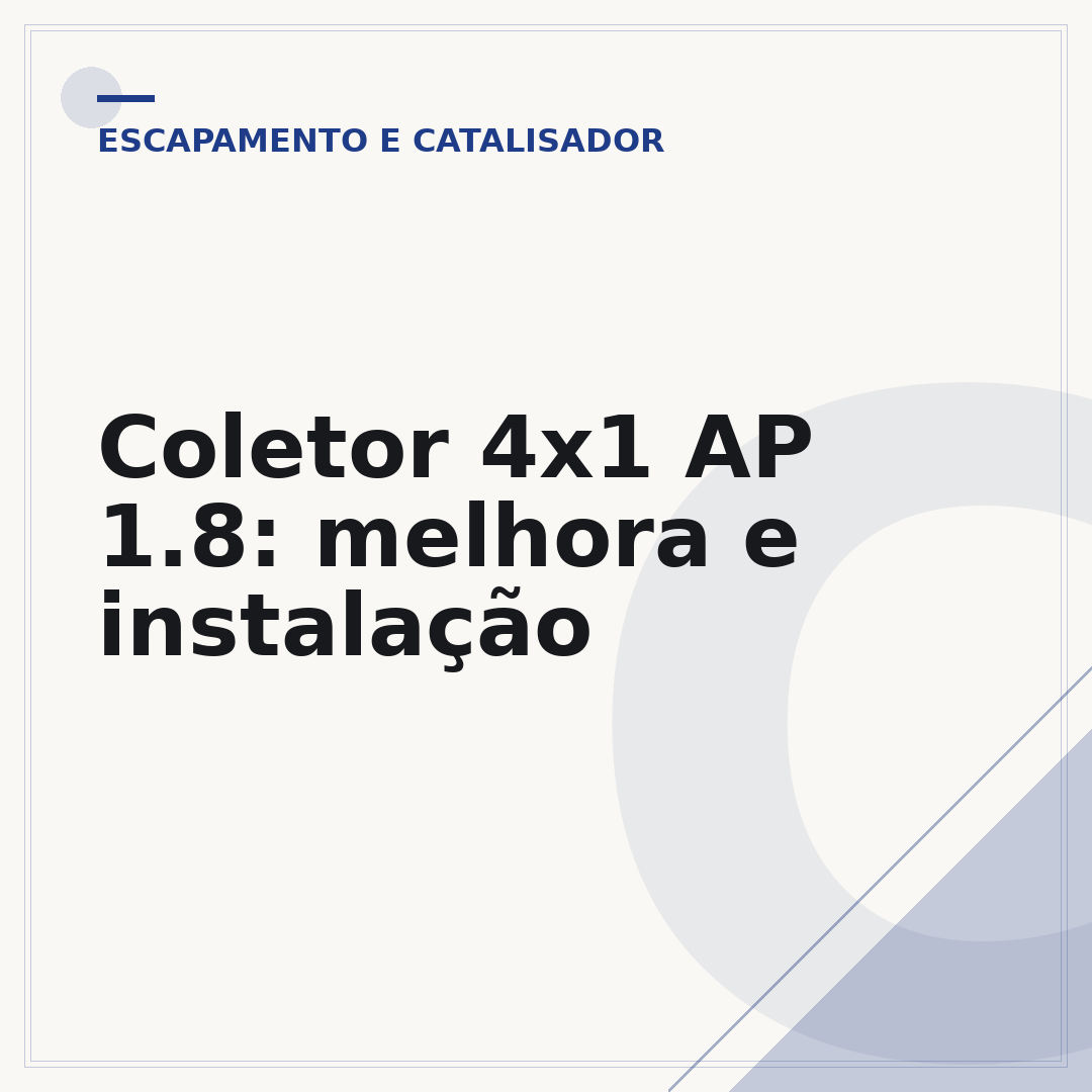 Coletor 4x1 AP 1.8: melhora e instalação