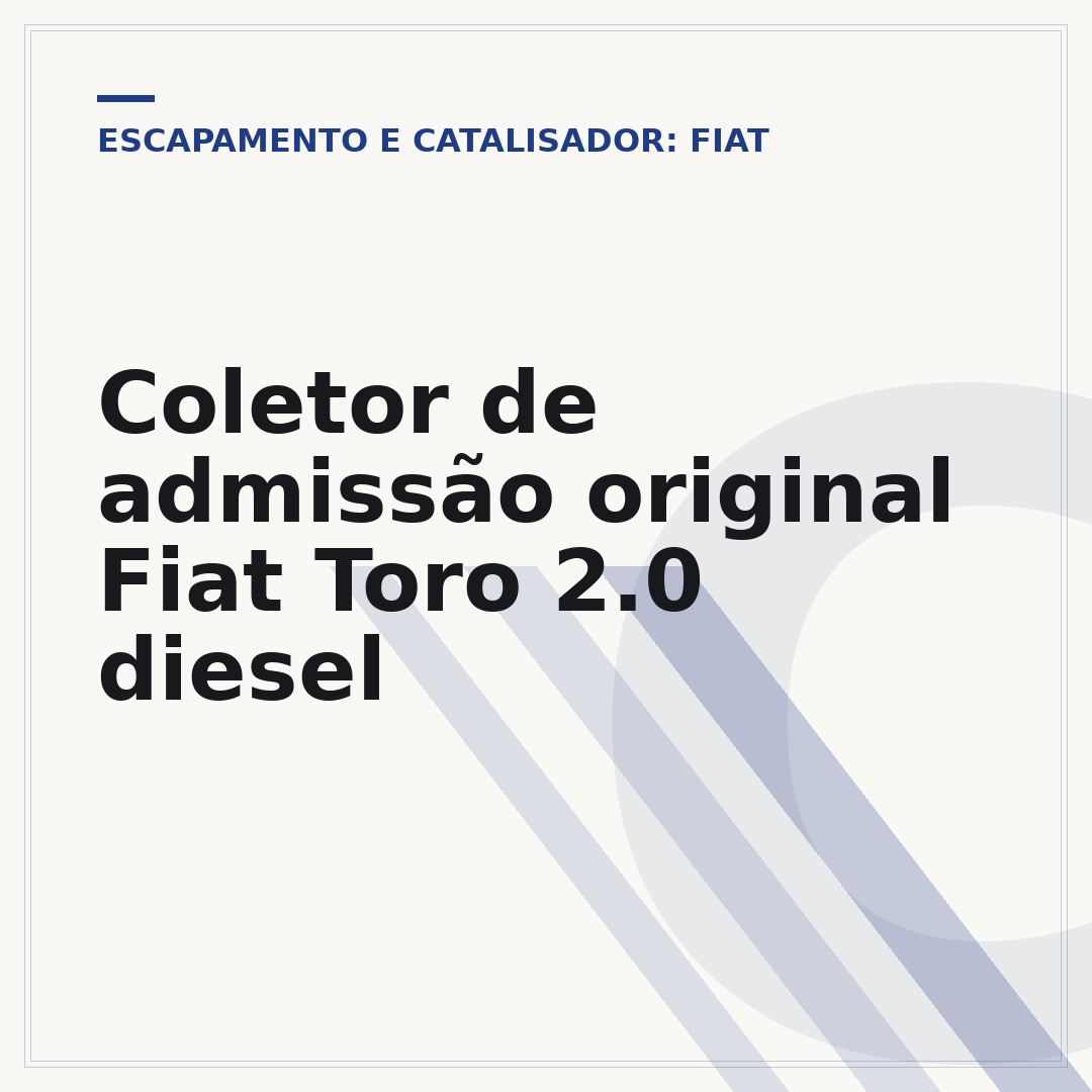 Coletor de admissão original Fiat Toro 2.0 diesel