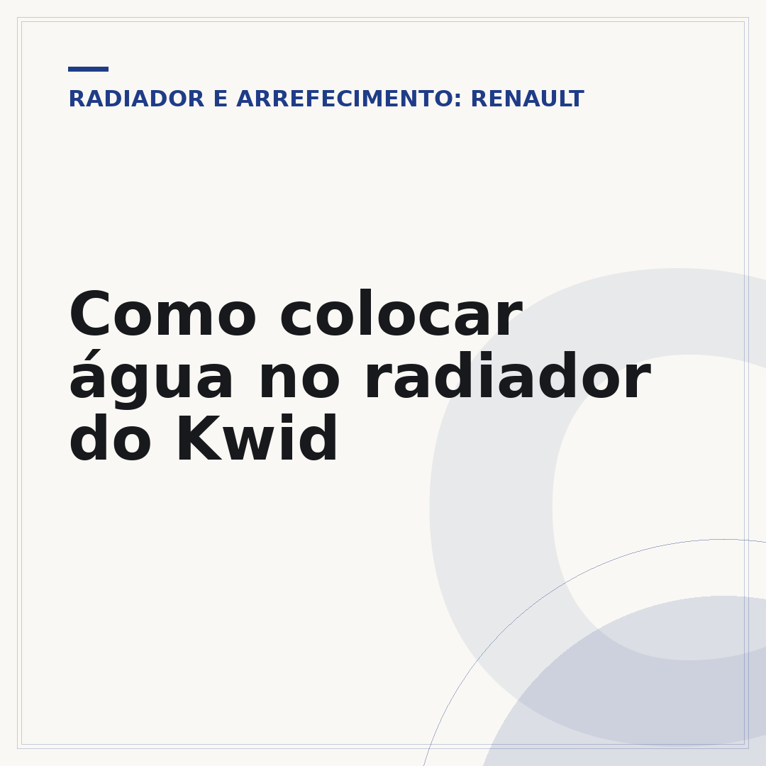 Como colocar água no radiador do Kwid