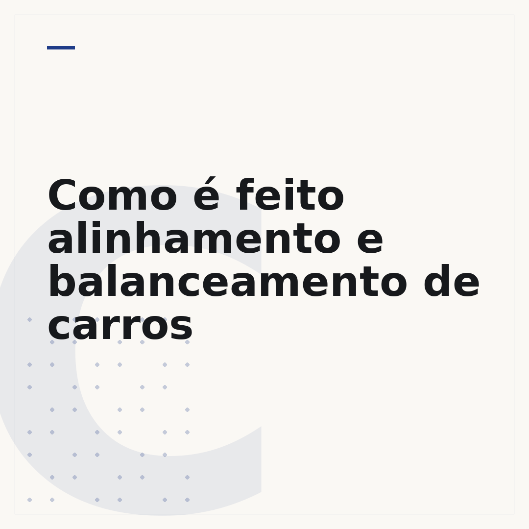 Como é feito alinhamento e balanceamento de carros