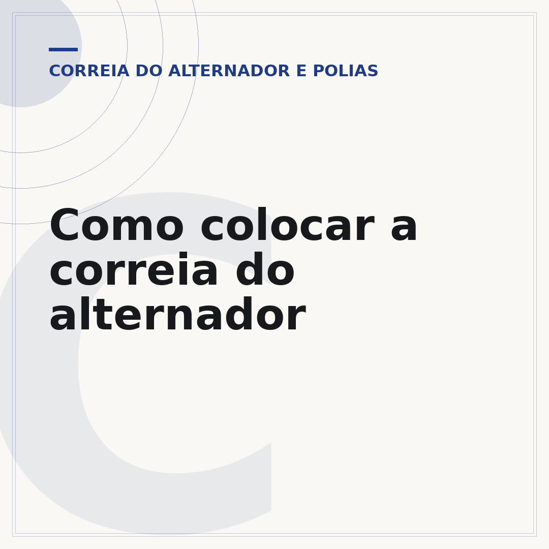 Como colocar a correia do alternador