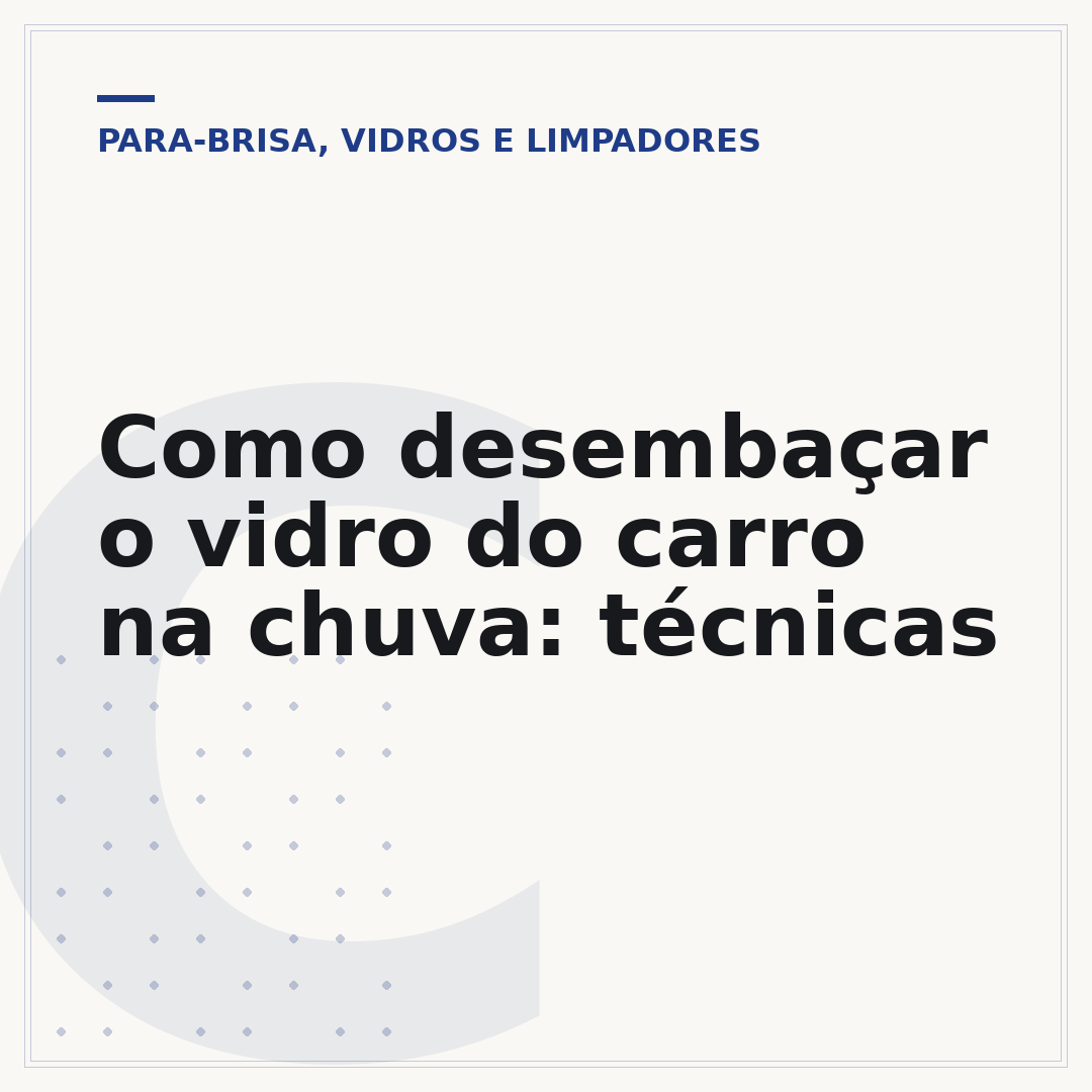 Como desembaçar o vidro do carro na chuva: técnicas