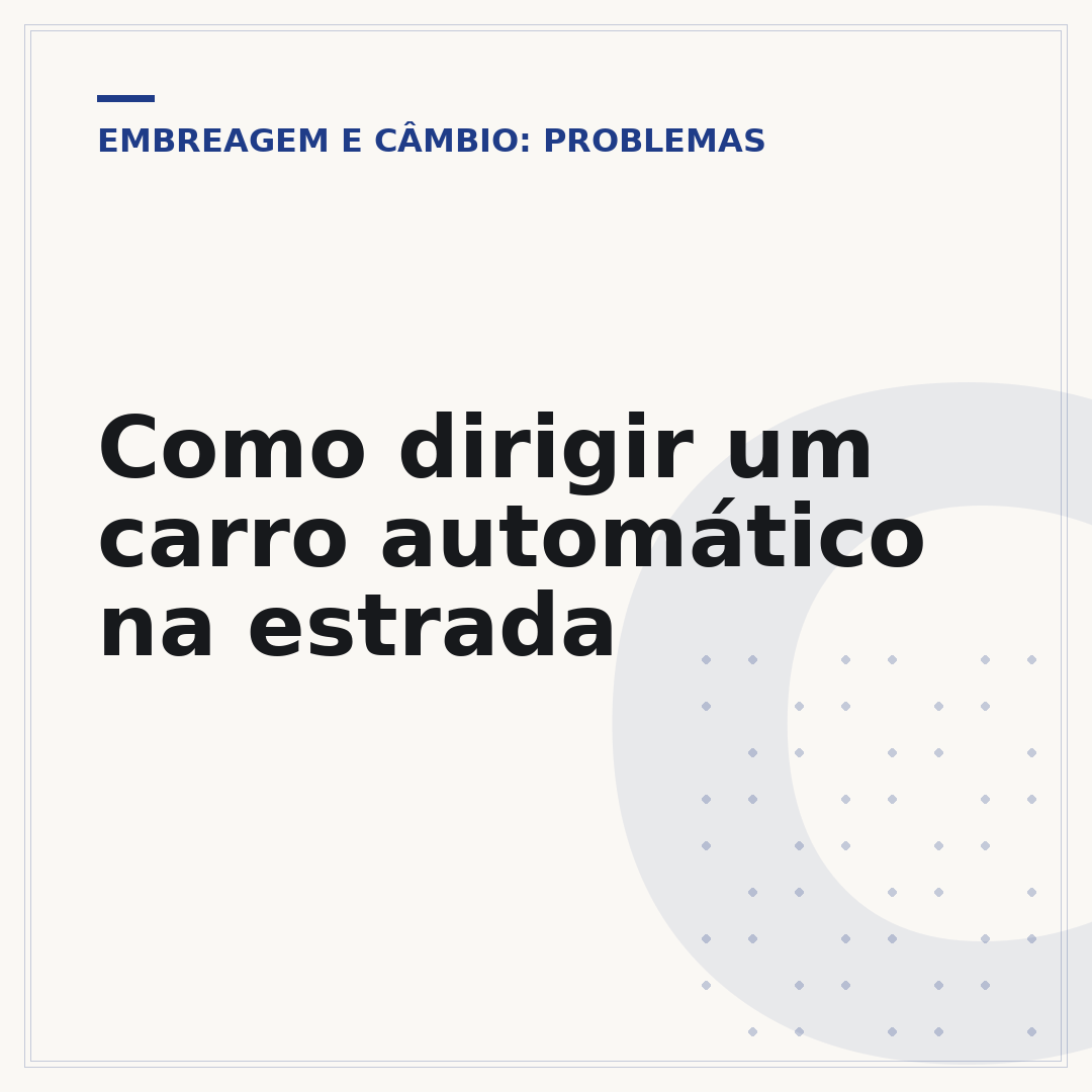 Como dirigir um carro automático na estrada