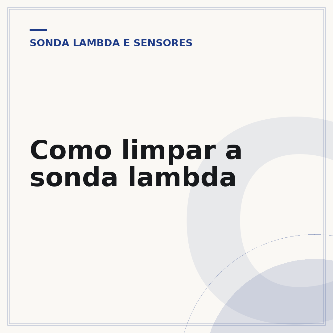 Como limpar a sonda lambda