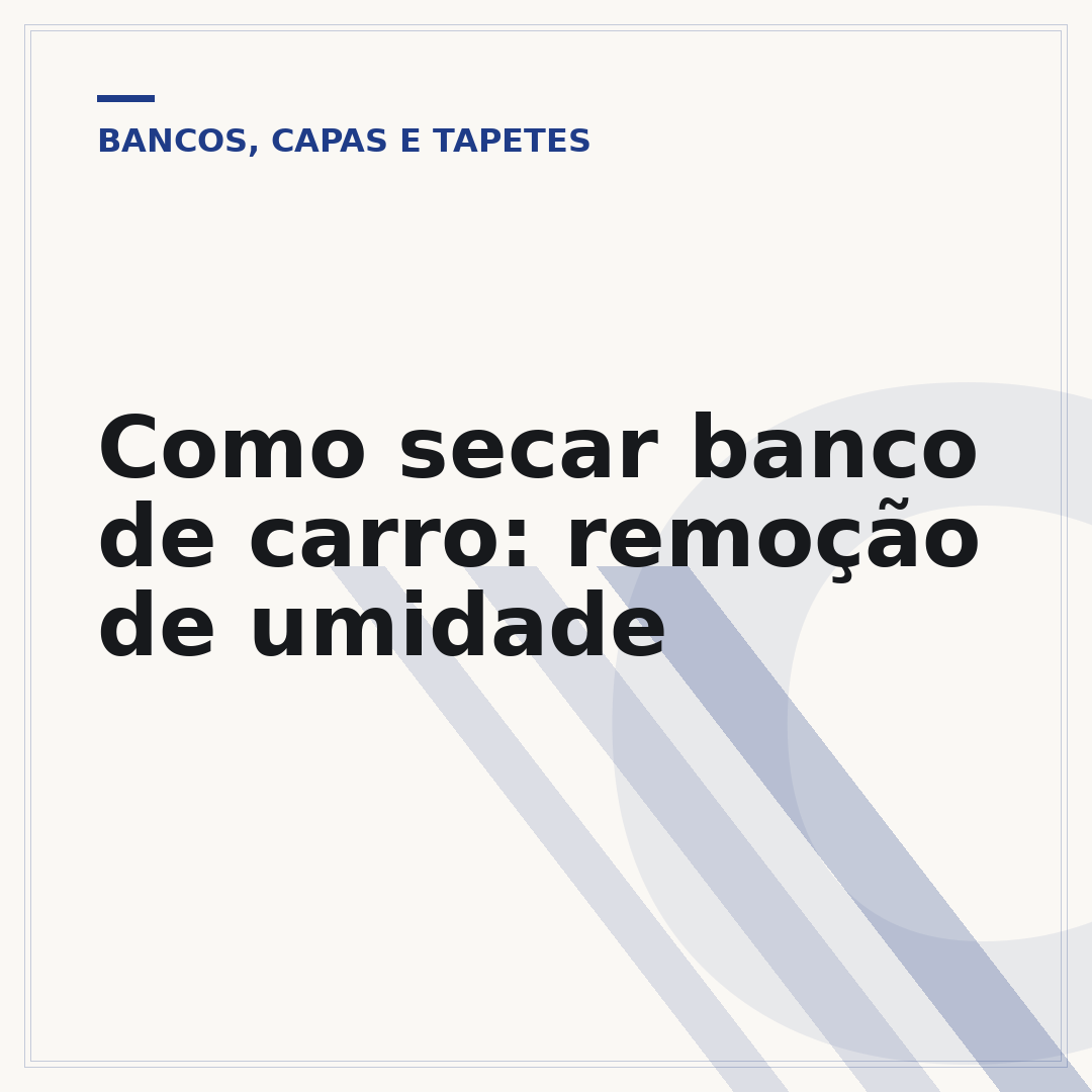 Como secar banco de carro: remoção de umidade