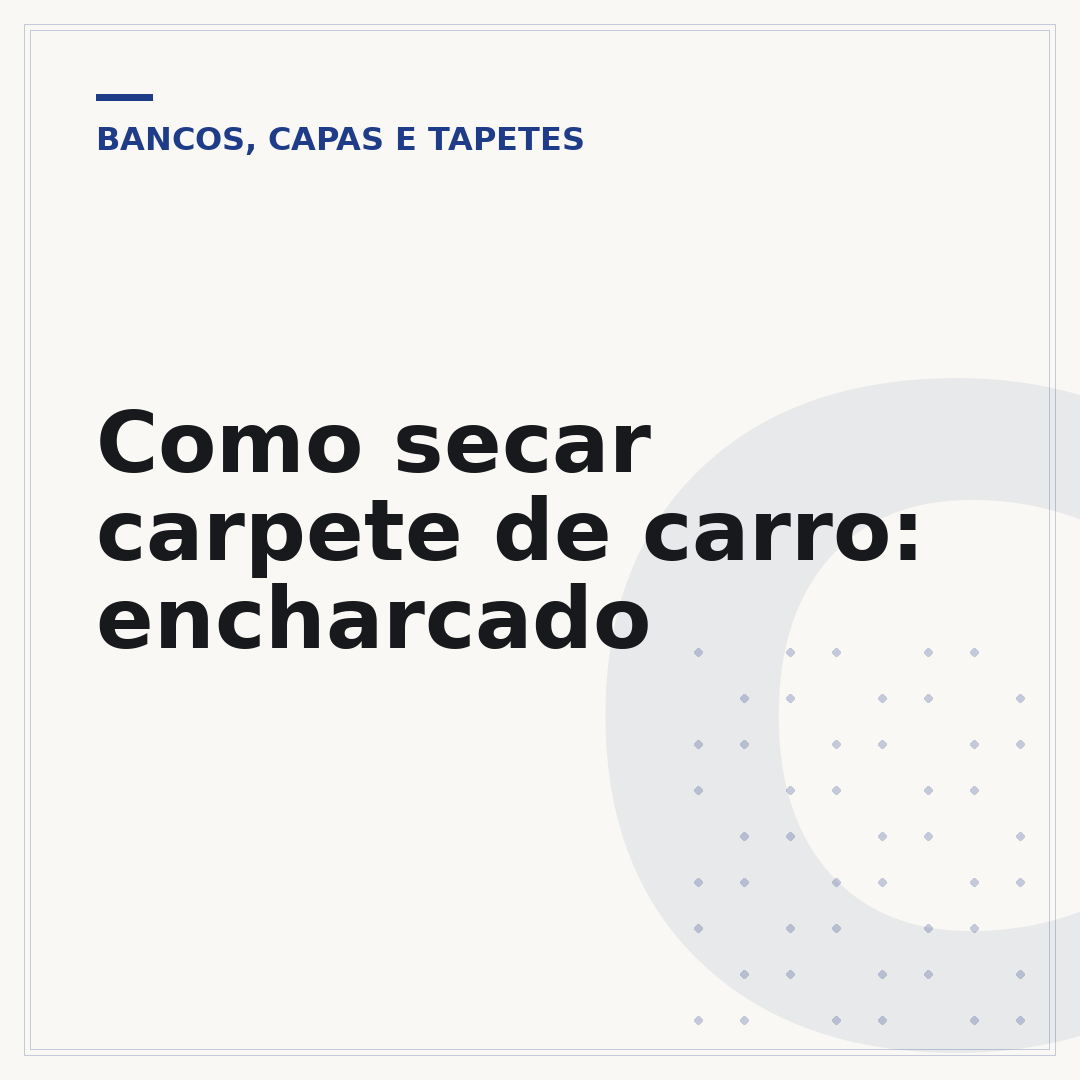 Como secar carpete de carro: encharcado
