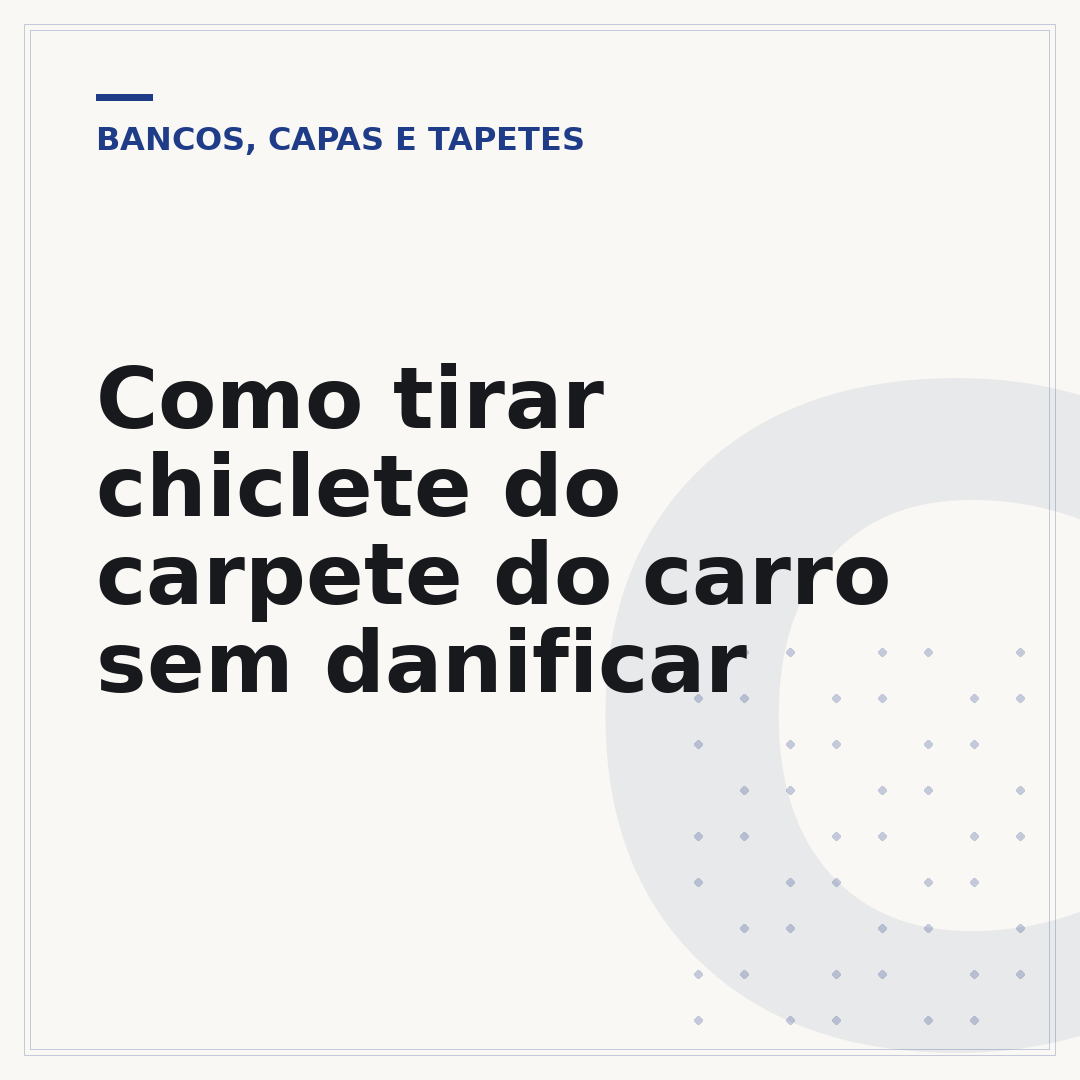 Como tirar chiclete do carpete do carro sem danificar