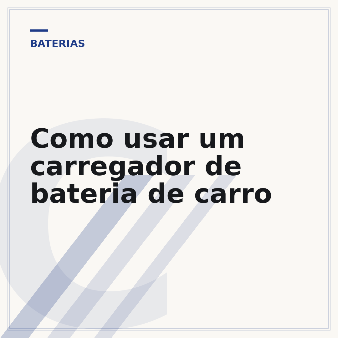 Como usar um carregador de bateria de carro