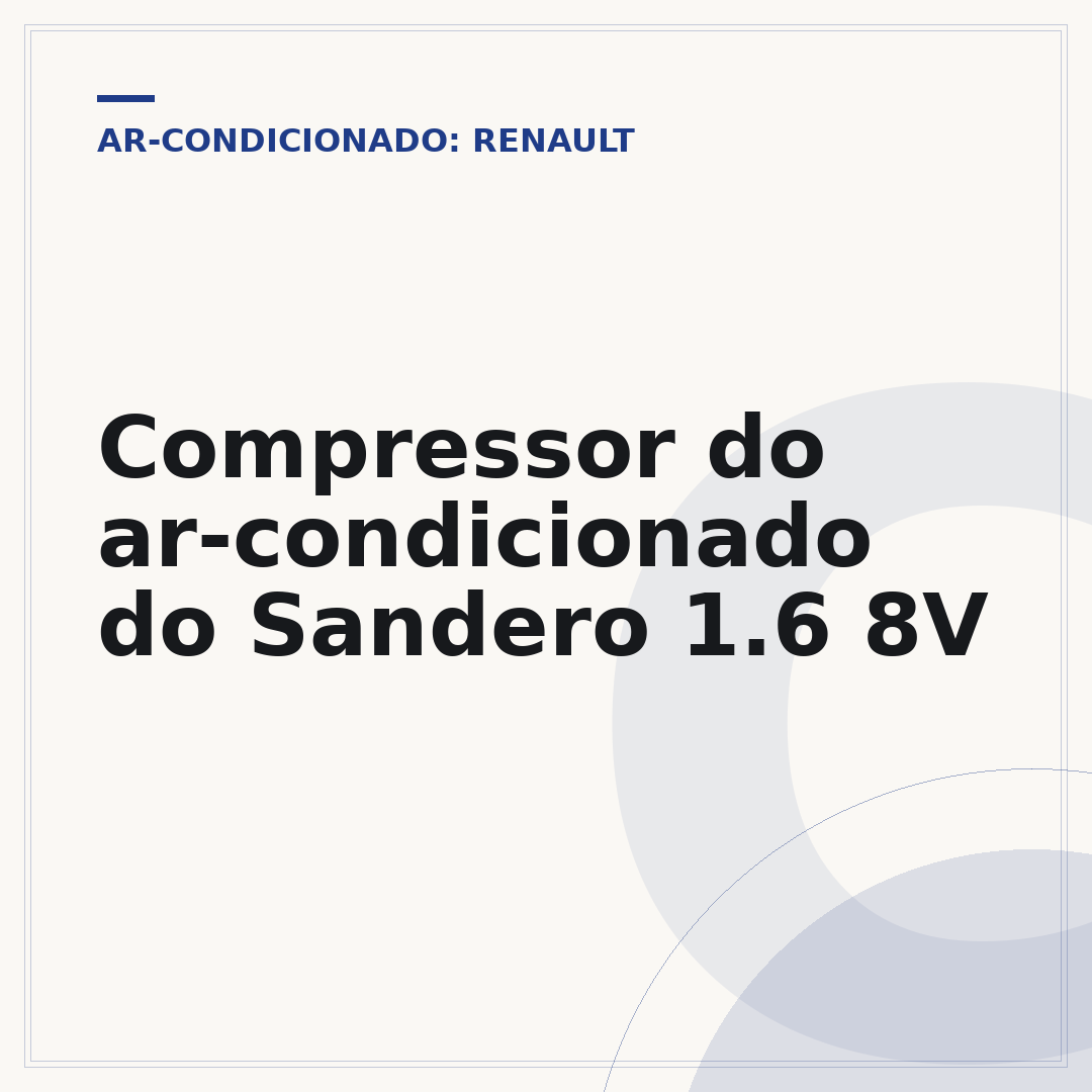 Compressor do ar-condicionado do Sandero 1.6 8V