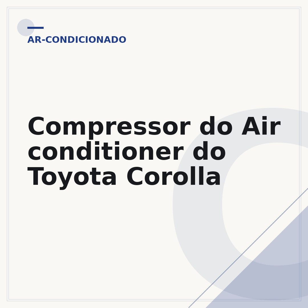 Compressor do Air conditioner do Toyota Corolla