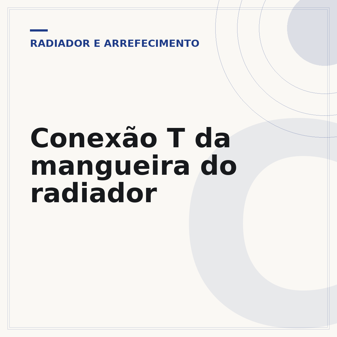 Conexão T da mangueira do radiador