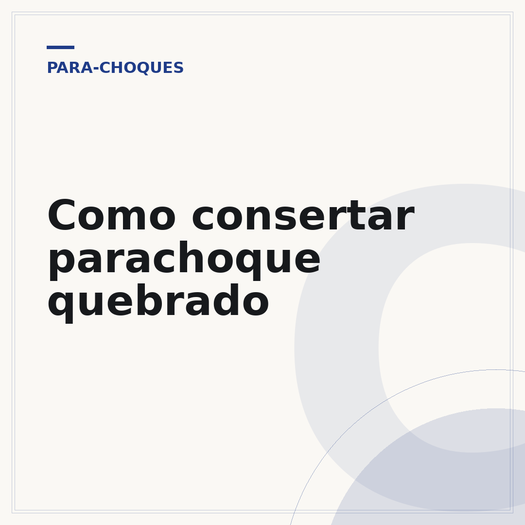 Como consertar parachoque quebrado