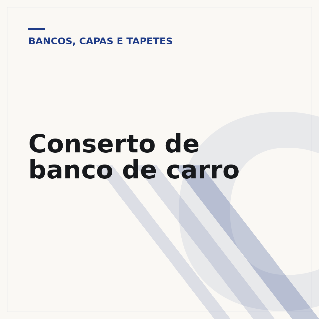 Conserto de banco de carro