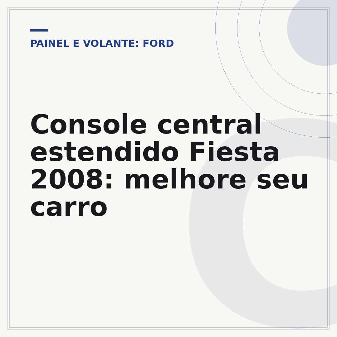 Console central estendido Fiesta 2008: melhore seu carro