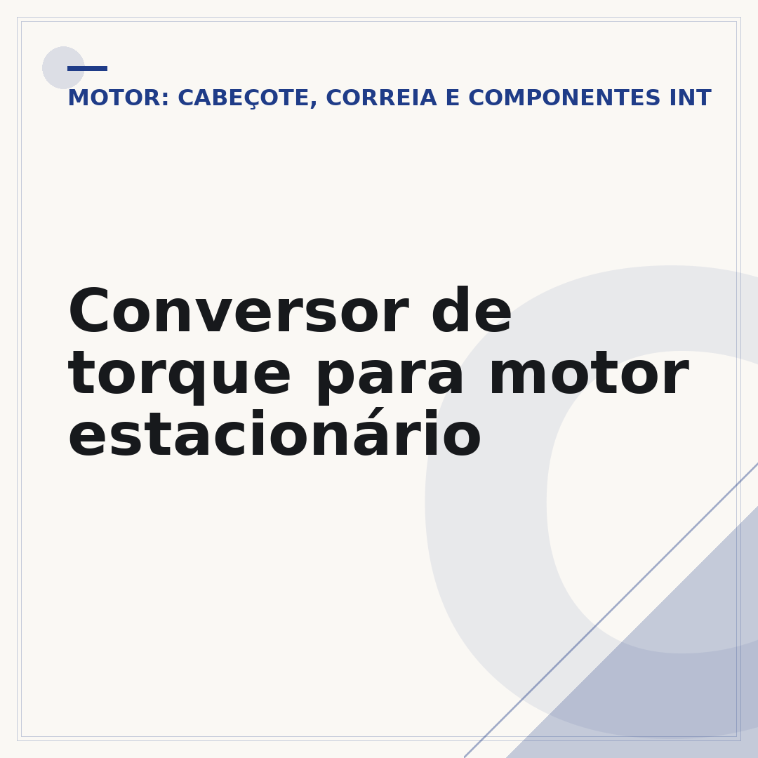 Conversor de torque para motor estacionário