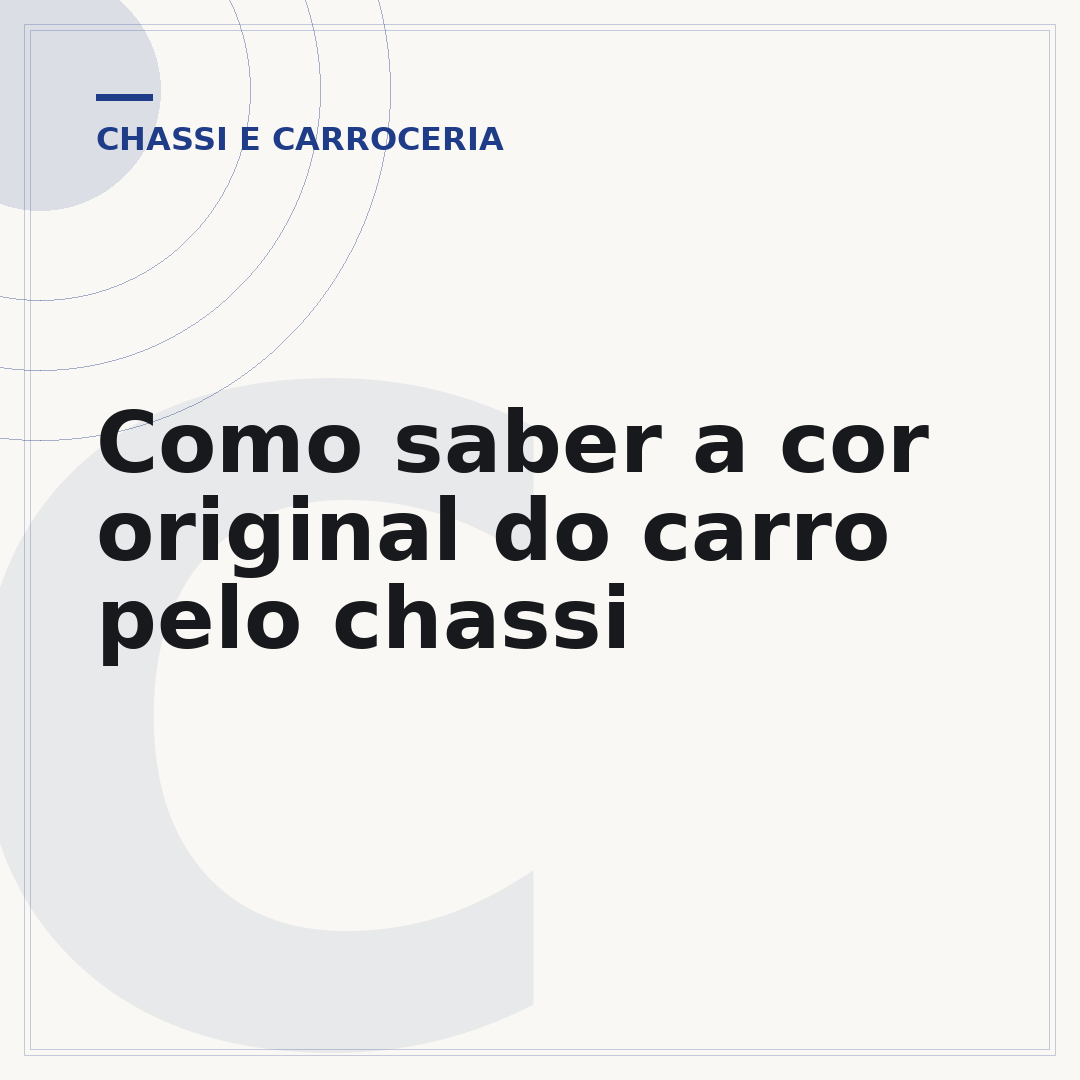Como saber a cor original do carro pelo chassi