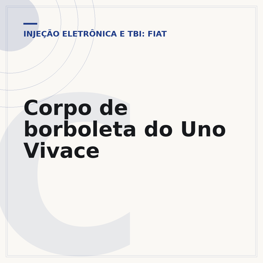 Corpo de borboleta do Uno Vivace