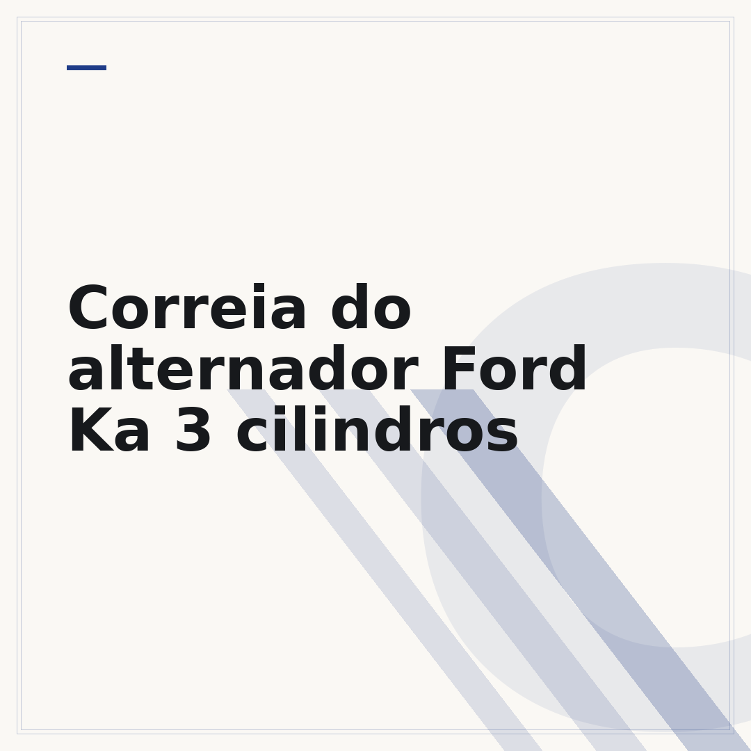 Correia do alternador Ford Ka 3 cilindros