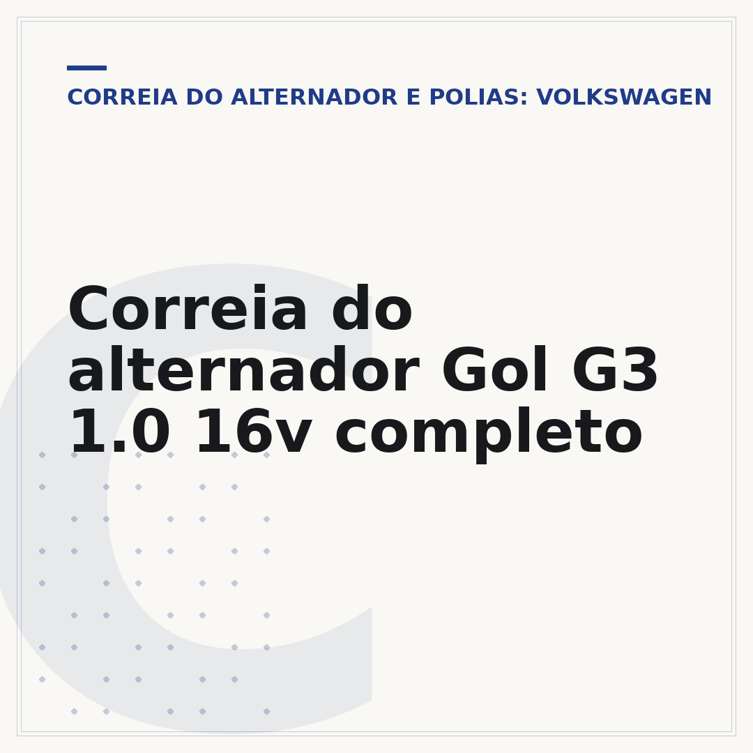 Correia do alternador Gol G3 1.0 16v completo