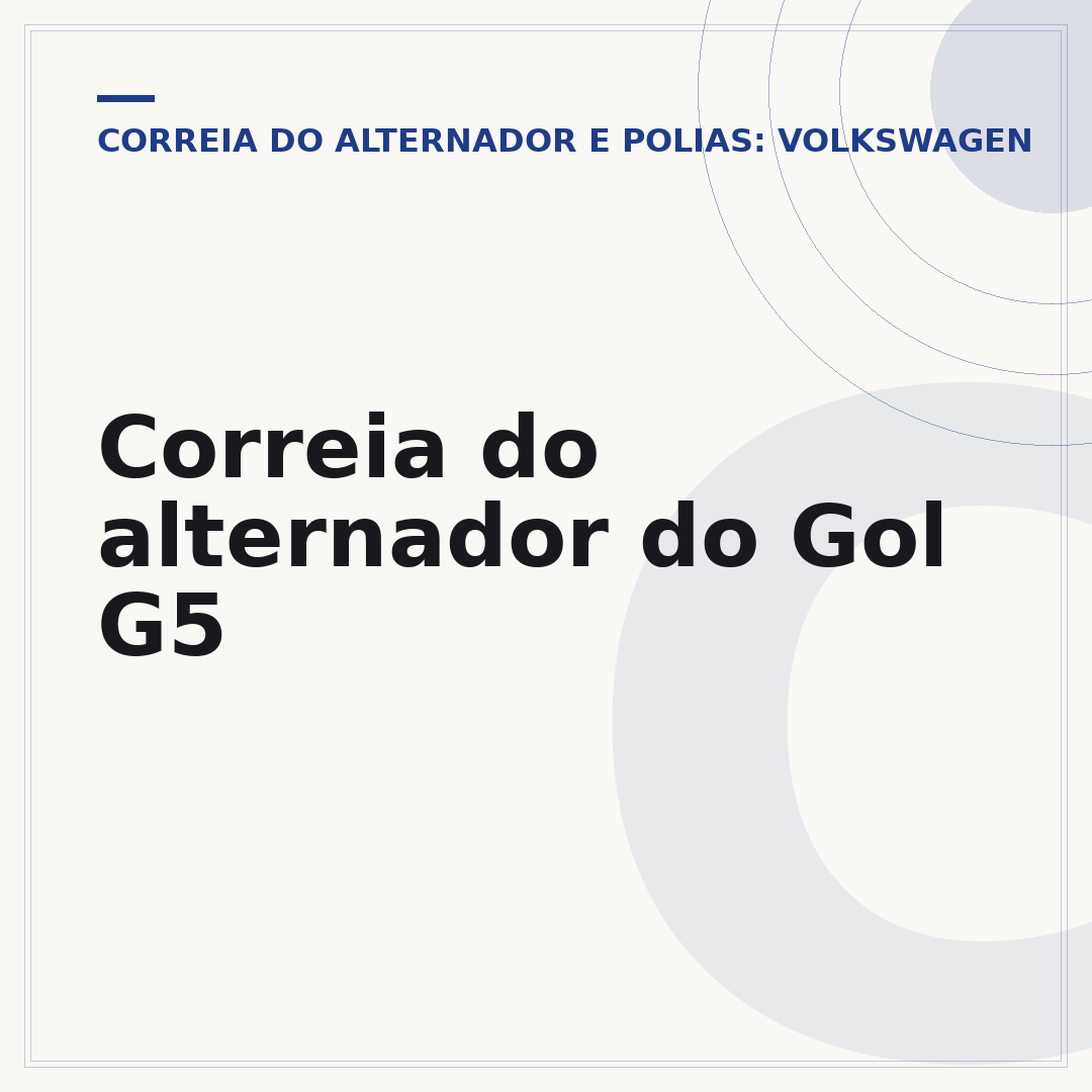 Correia do alternador do Gol G5