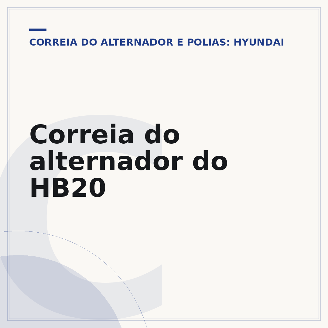 Correia do alternador do HB20