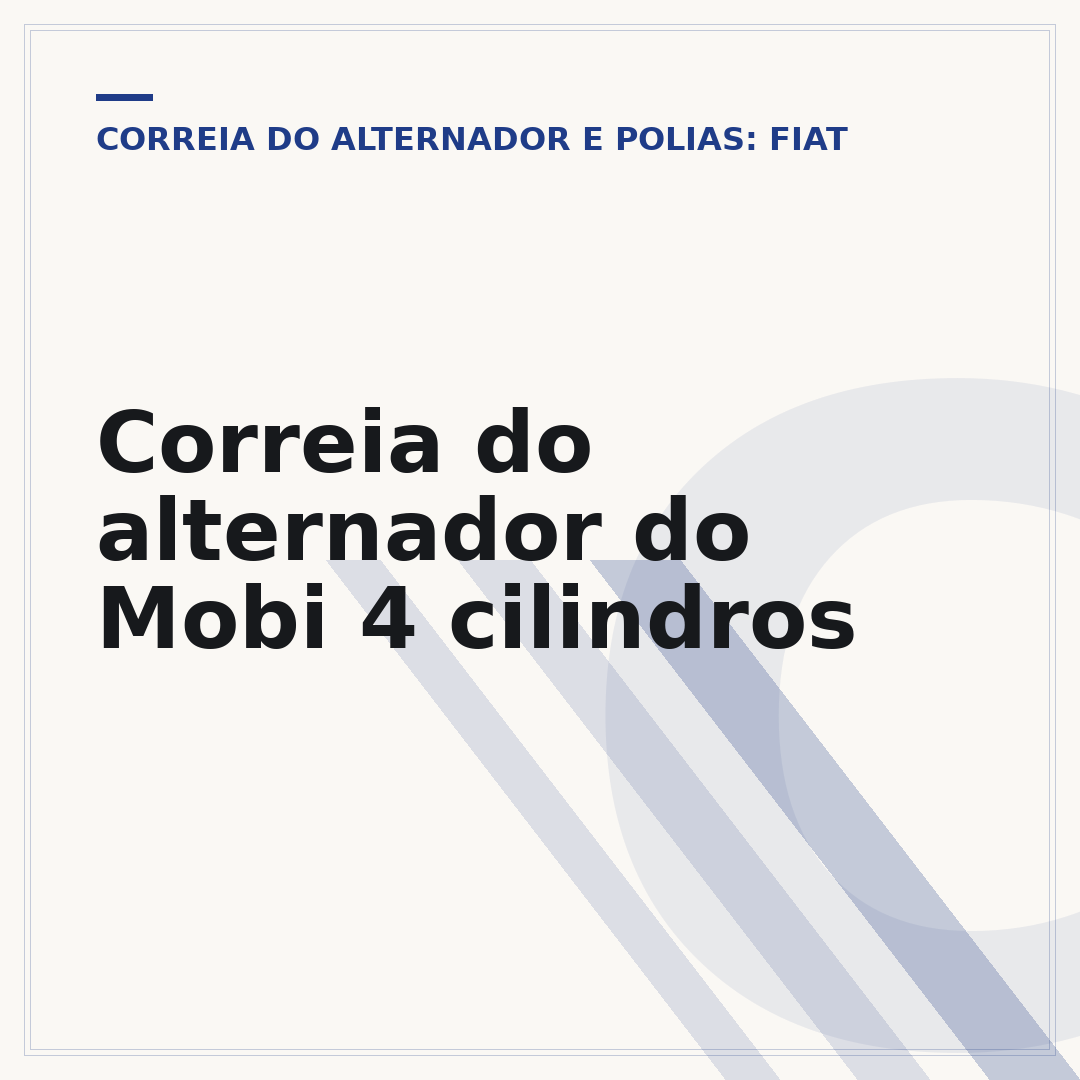 Correia do alternador do Mobi 4 cilindros