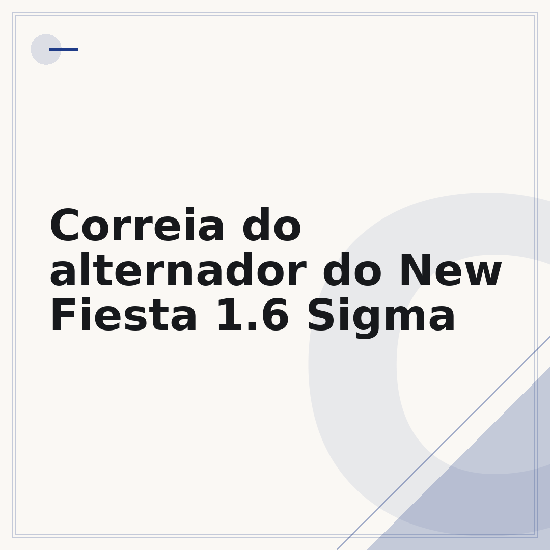 Correia do alternador do New Fiesta 1.6 Sigma