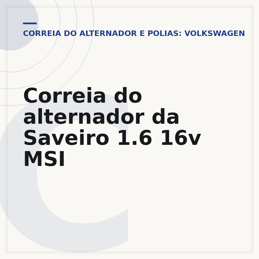 Correia do alternador da Saveiro 1.6 16v MSI