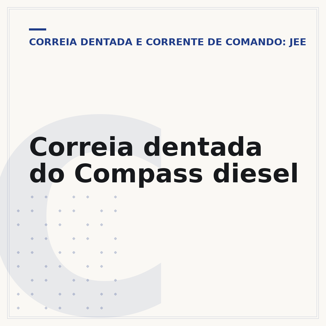 Correia dentada do Compass diesel